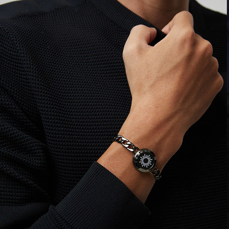 Sun&Moon smart bracelets with Figaro chain