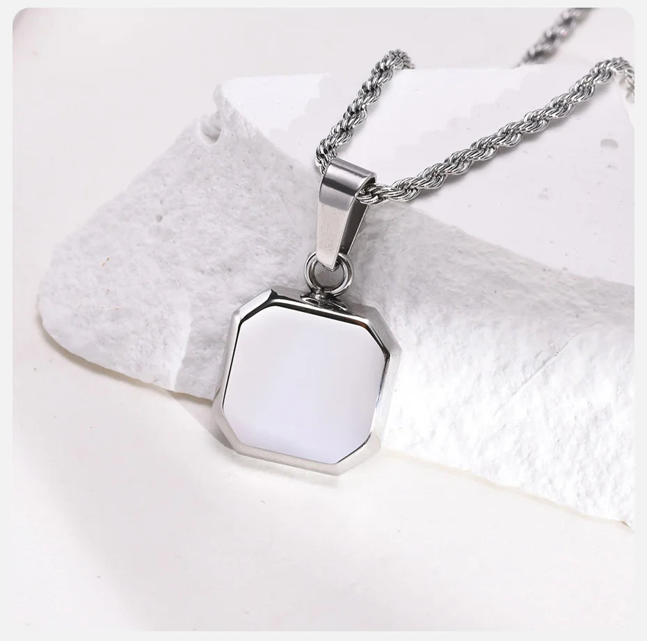 "Monogram" necklace - stainless steel