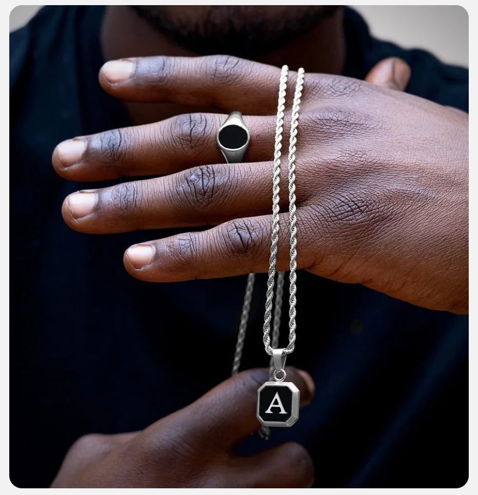 "Monogram" necklace - stainless steel