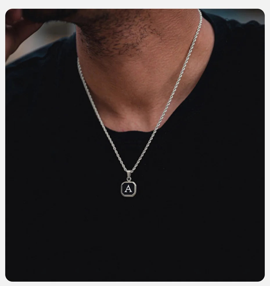 "Monogram" necklace - stainless steel
