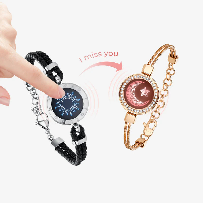 Sun&Moon smart bracelets with snake chain & braided strap