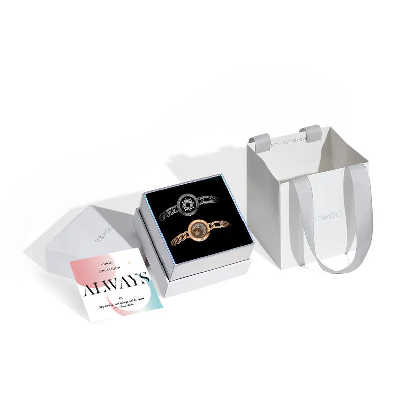 Sun&Moon smart bracelets with Figaro chain
