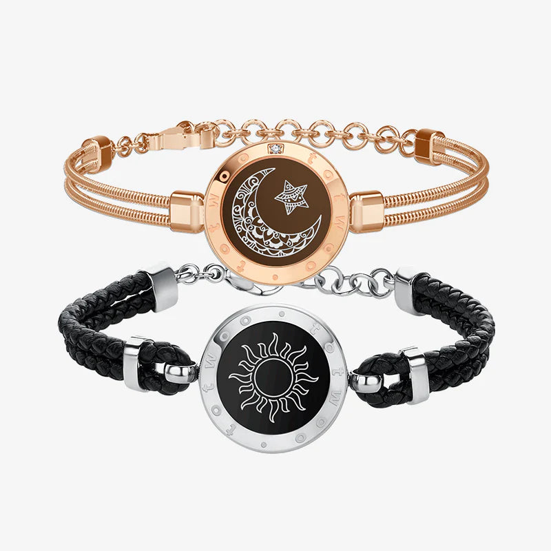 Sun&Moon smart bracelets with snake chain & braided strap