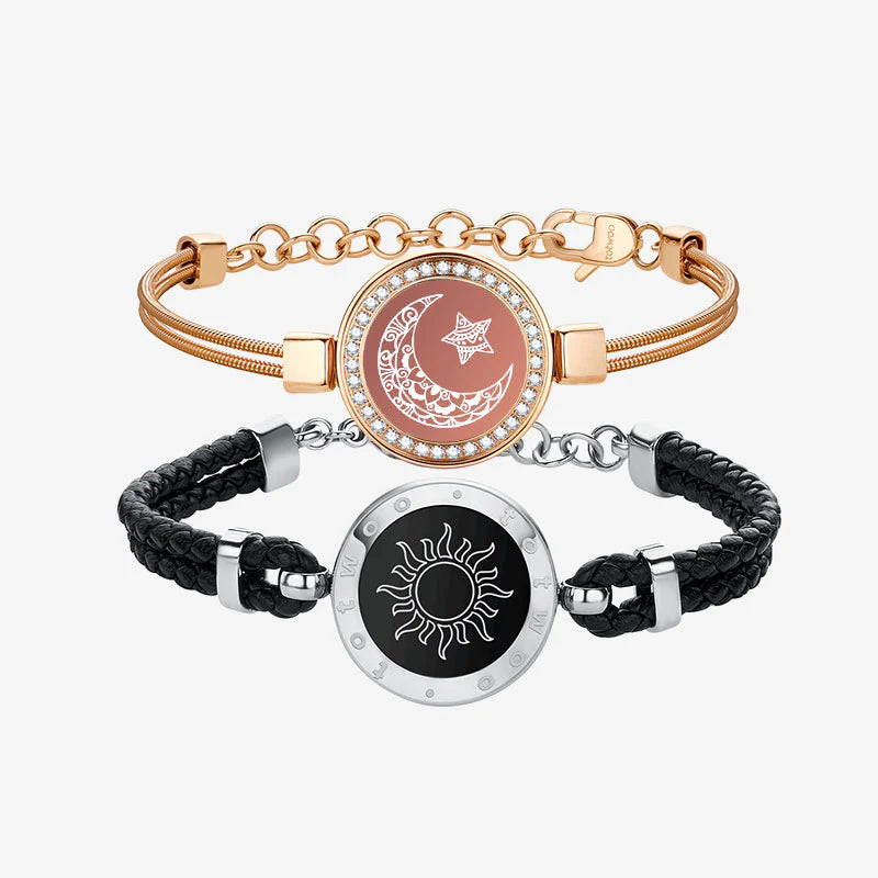 Sun&Moon smart bracelets with snake chain & braided strap