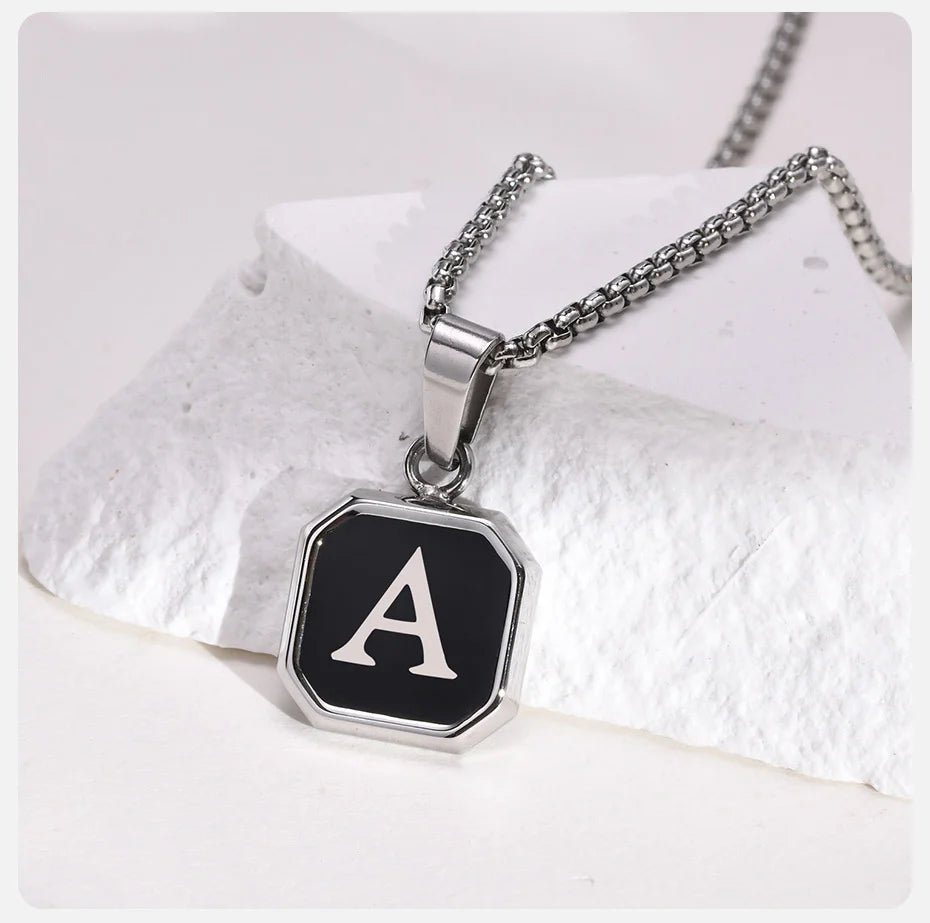 "Monogram" necklace - stainless steel